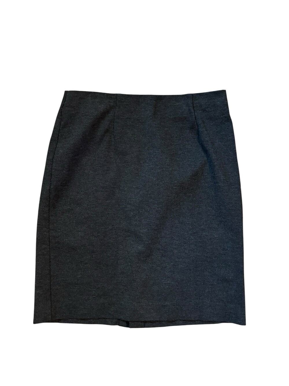 J. Jill Skirt Womens Small Ponte Pencil Dark Gray Office Work Pull On